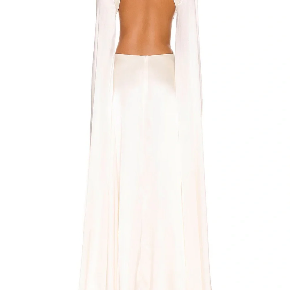 cult gaia XS Ivory Long Sleeve Cutout Maxi Jasmin Dress - Picture 11 of 12